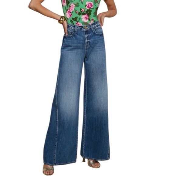 L’AGENCE Beau High Waist Wide Leg Jeans Ortega Size 27 NWT - Picture 12 of 13